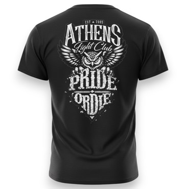 PRiDEorDiE athens fight Club T-Shirt - black